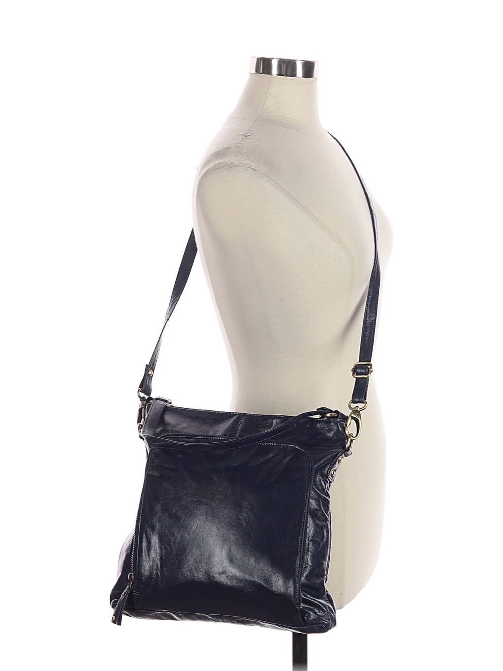 Latico Blue Leather Crossbody Shoulder Bag | Convertible Strap | Soft Leather